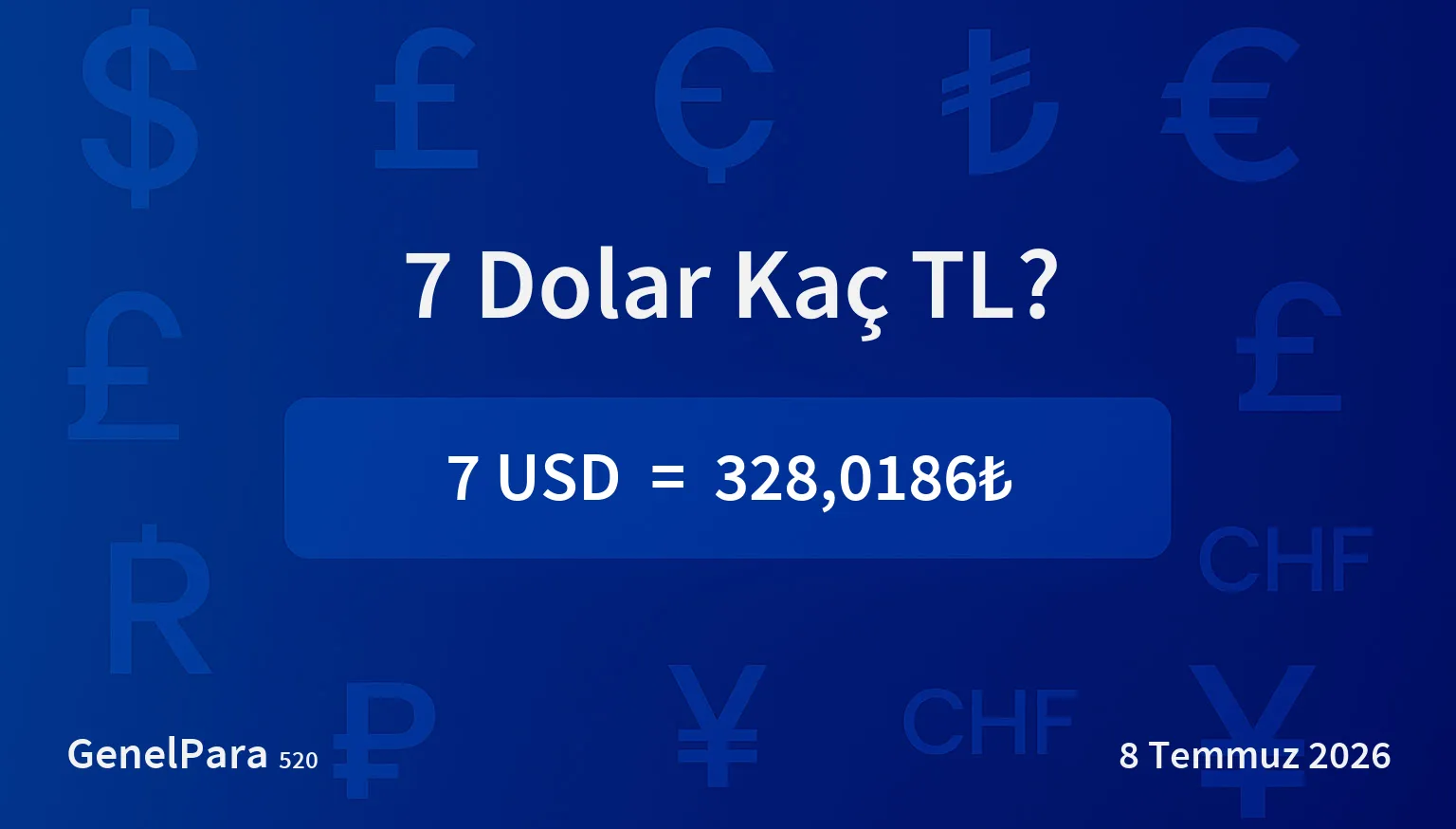 7.39 Dolar Kaç TL?