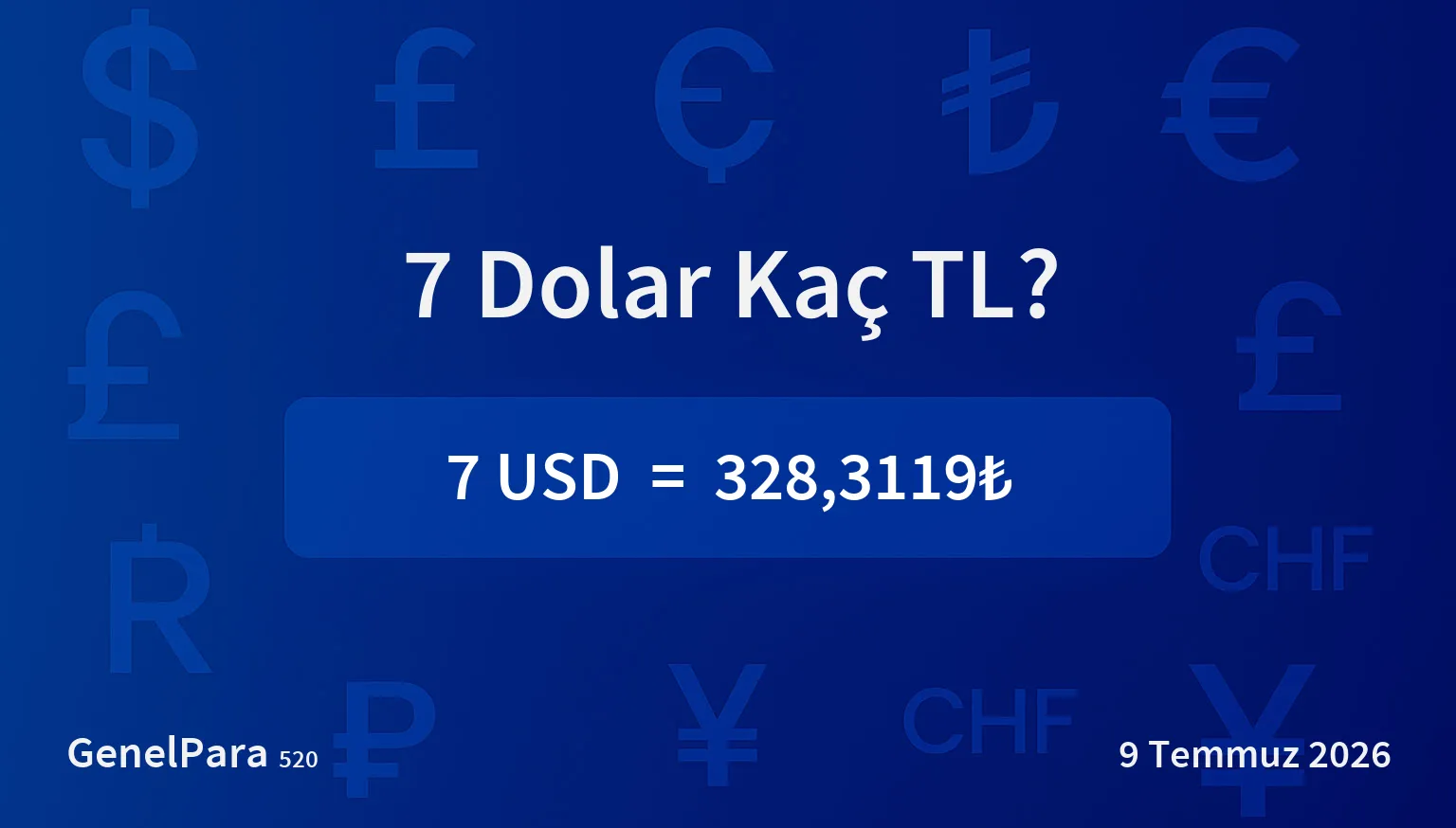 6.85 Dolar Kaç TL?