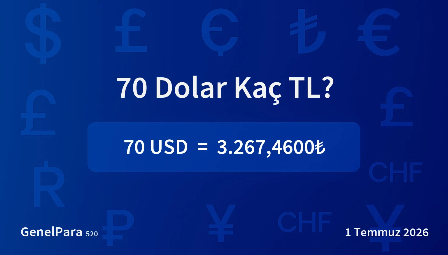 70 Dolar Kaç TL?