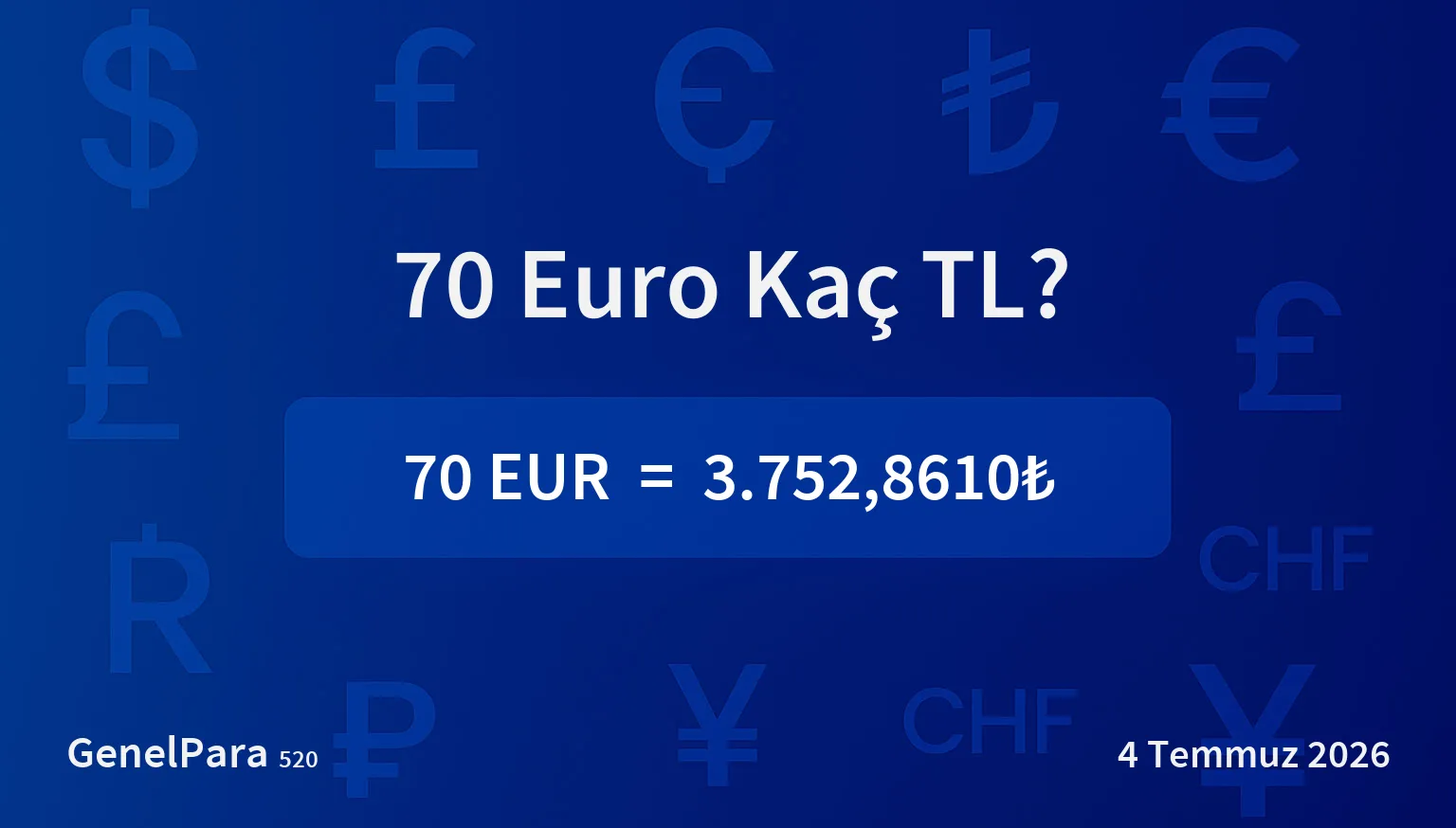 70.30 Euro Kaç TL?