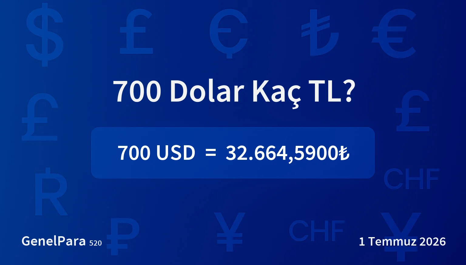 699.51 Dolar Kaç TL?