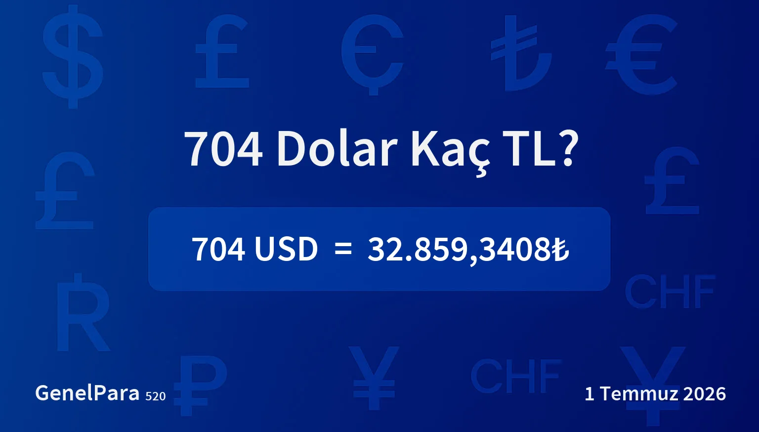 704 Dolar Kaç TL?