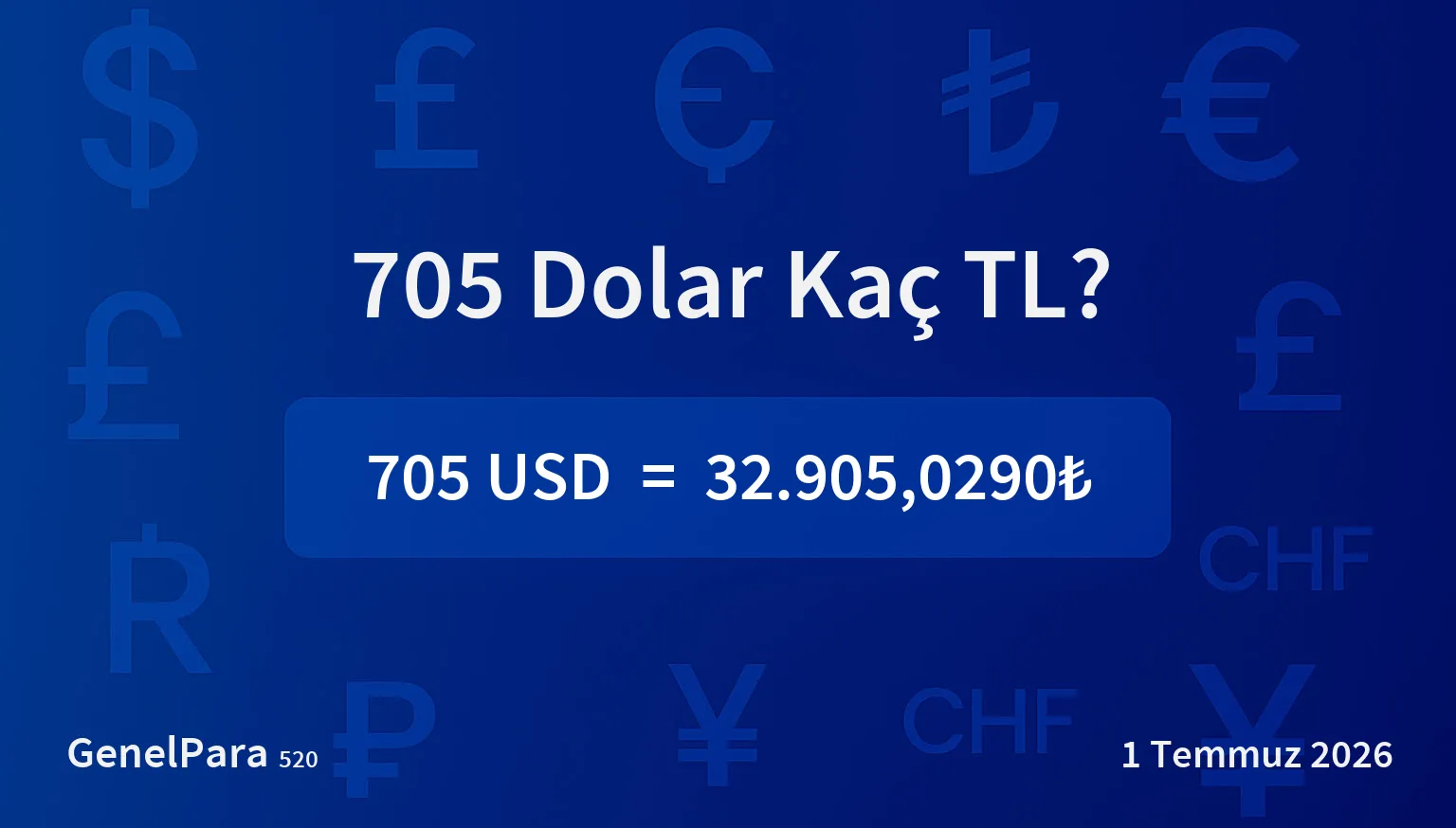 705.05 Dolar Kaç TL?