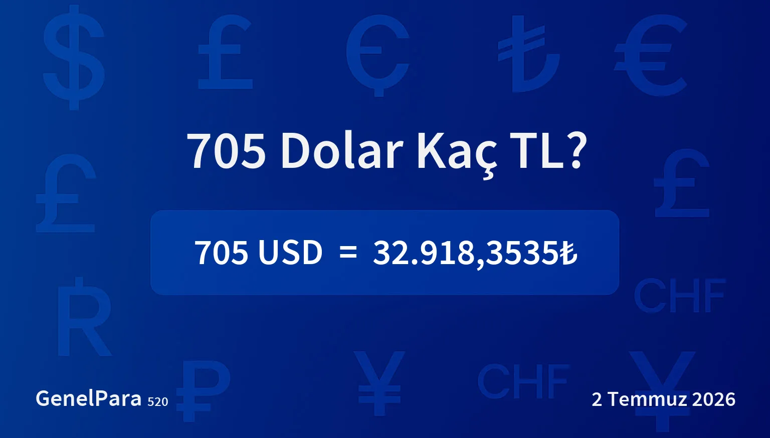705.46 Dolar Kaç TL?