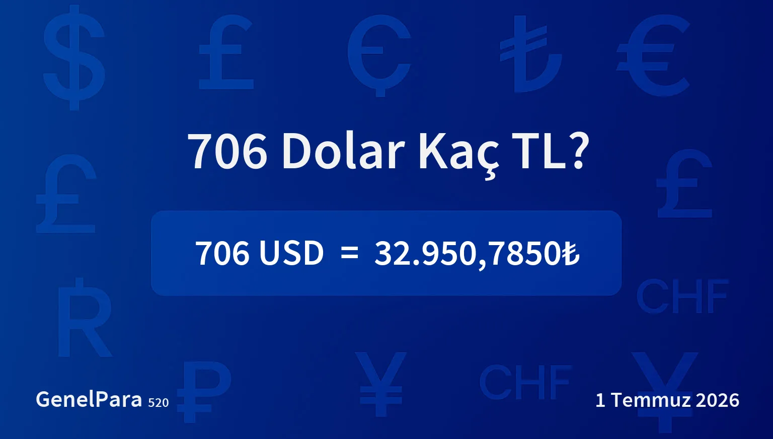 706.15 Dolar Kaç TL?