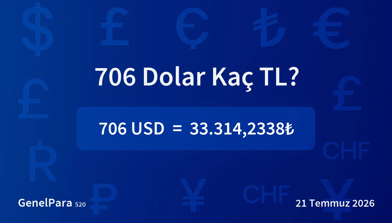 706.23 Dolar Kaç TL?