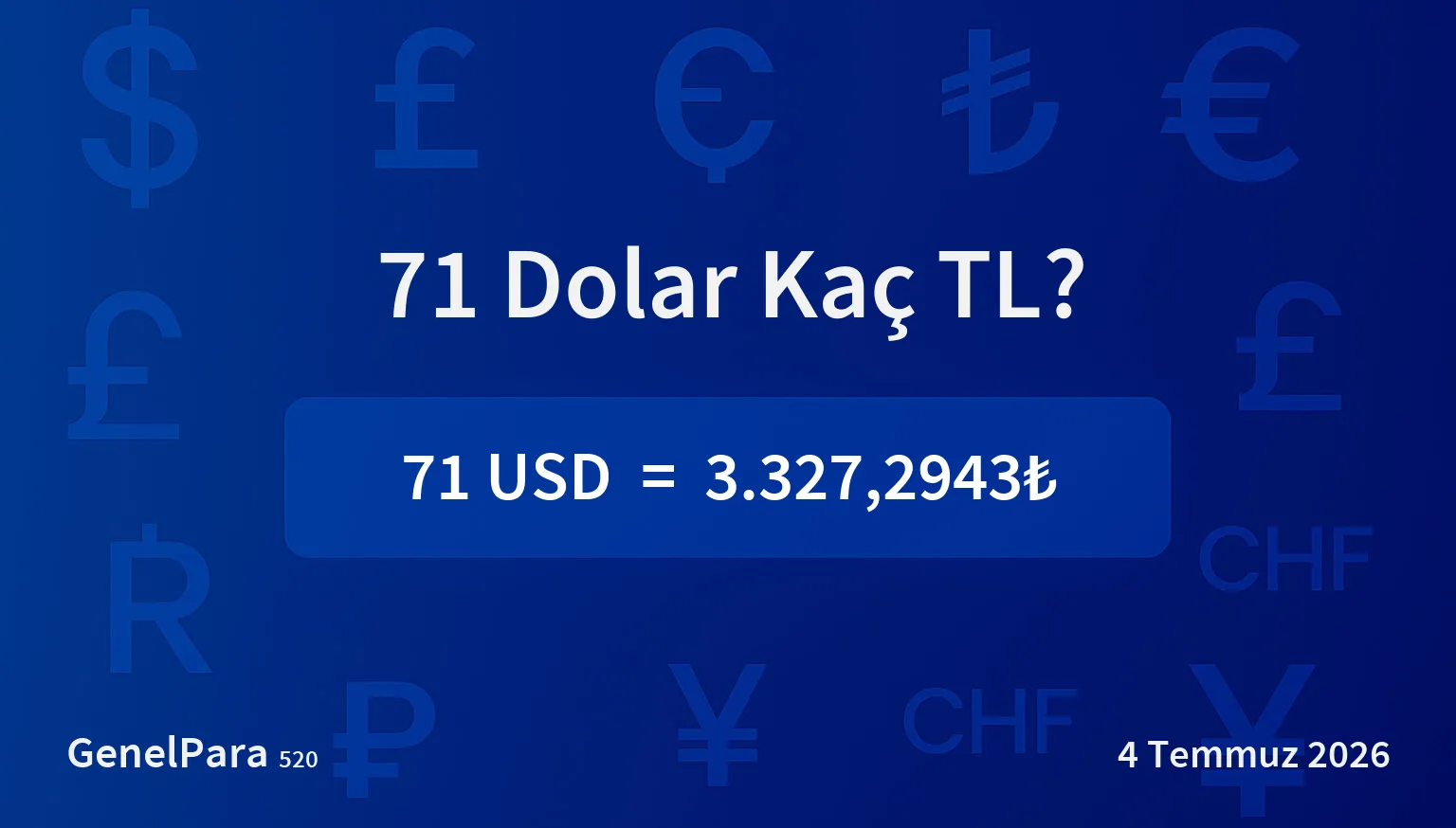 71.46 Dolar Kaç TL?