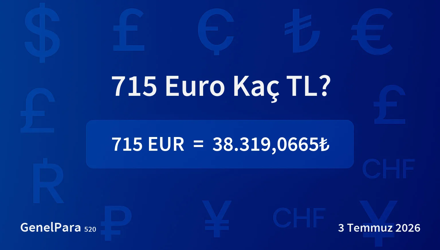 715 Euro Kaç TL?