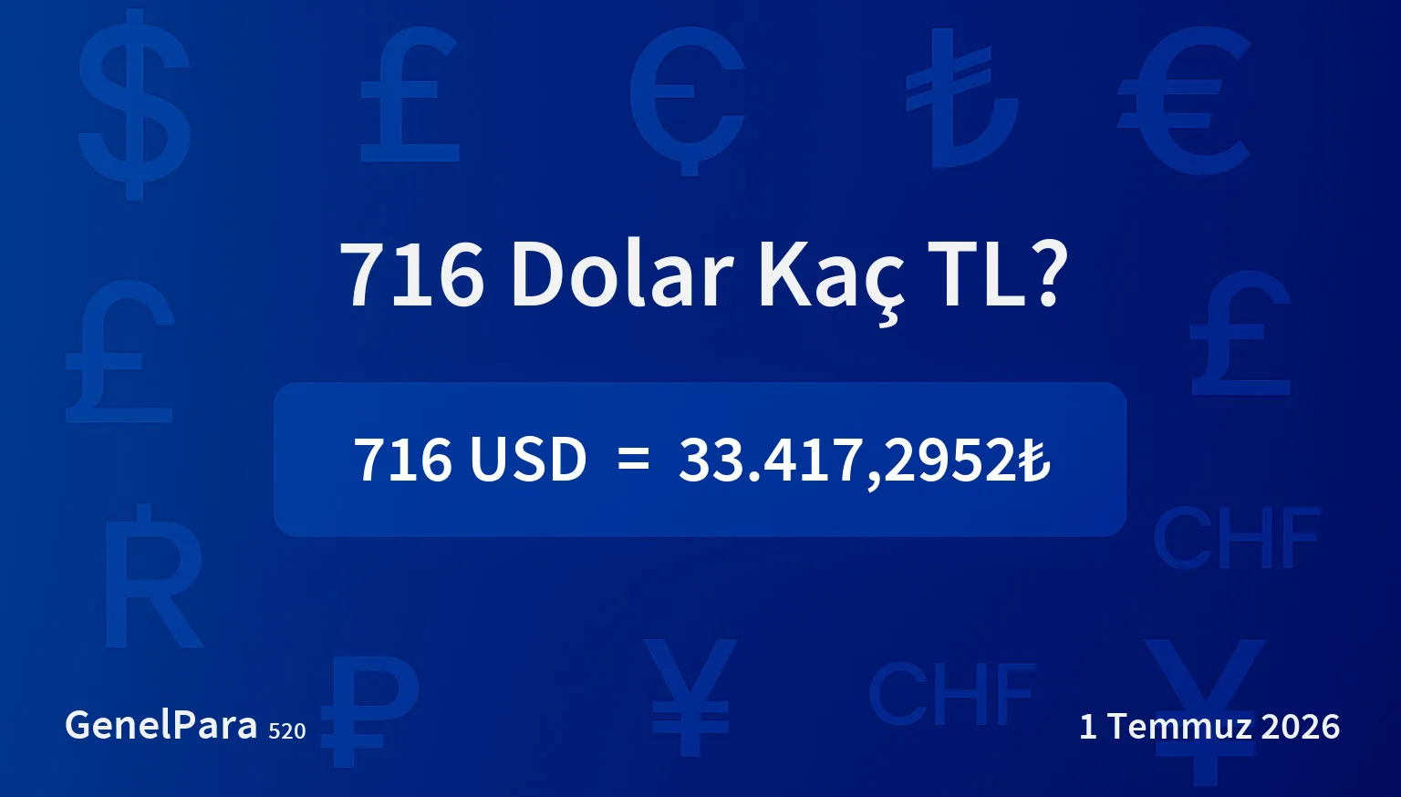 716.23 Dolar Kaç TL?