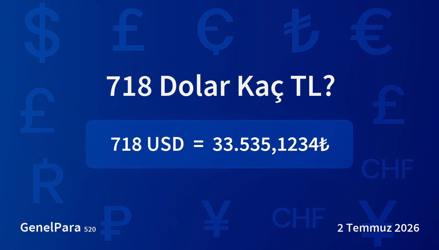 718.33 Dolar Kaç TL?