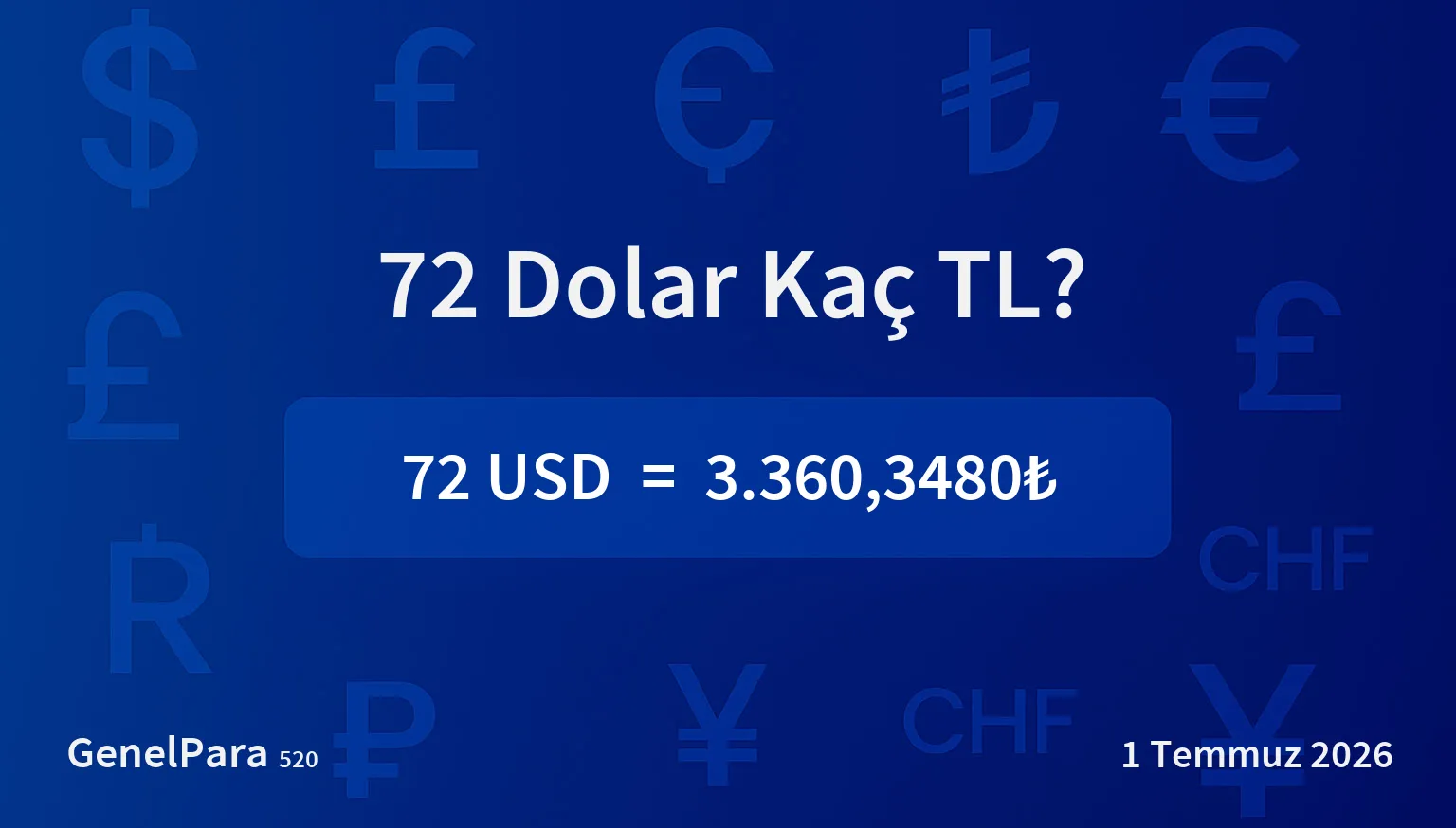 72 Dolar Kaç TL?