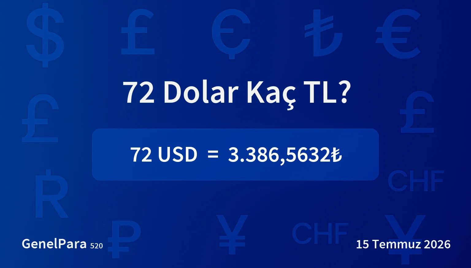 72.04 Dolar Kaç TL?