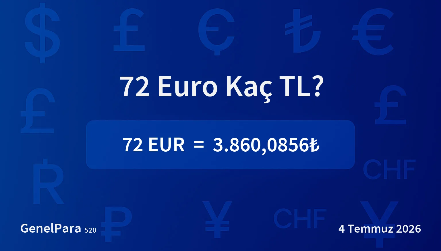 72.13 Euro Kaç TL?