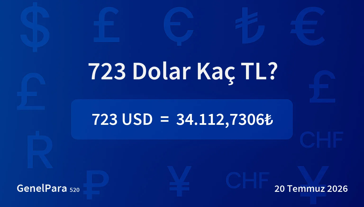 722.93 Dolar Kaç TL?
