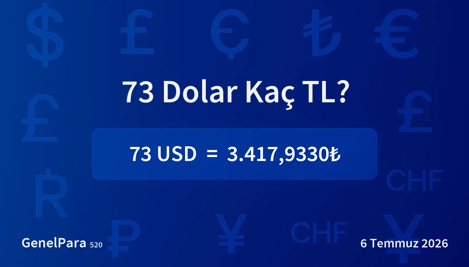 73 Dolar Kaç TL?