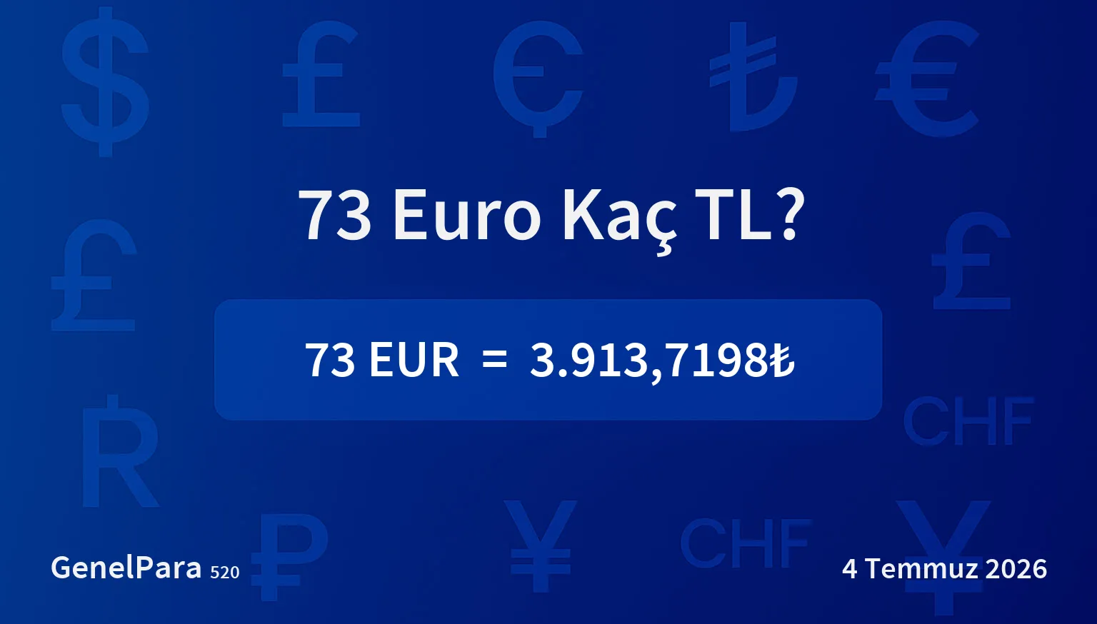 73.47 Euro Kaç TL?