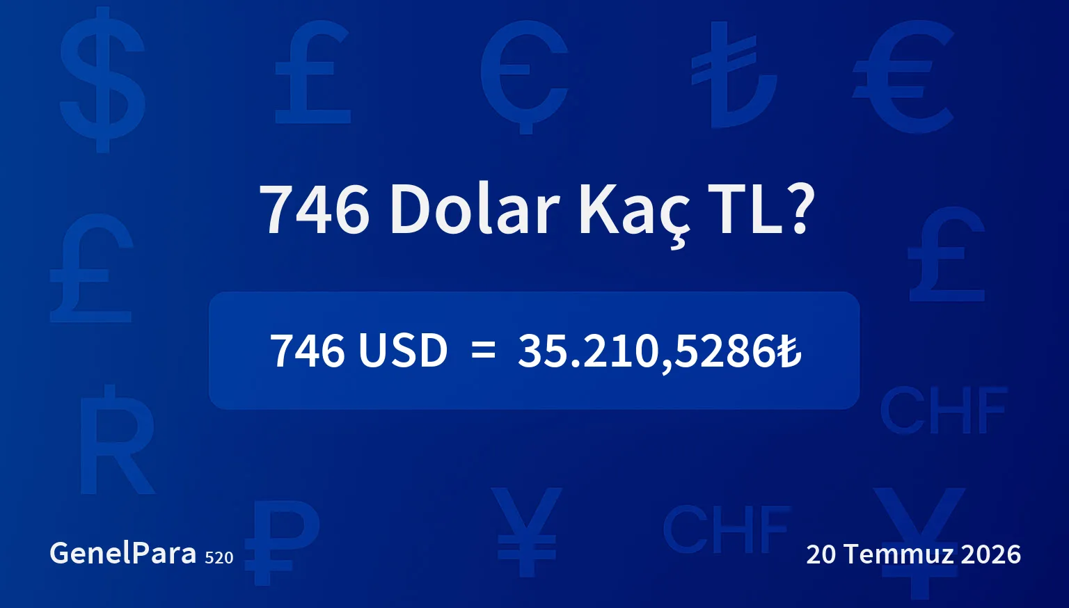 746.10 Dolar Kaç TL?