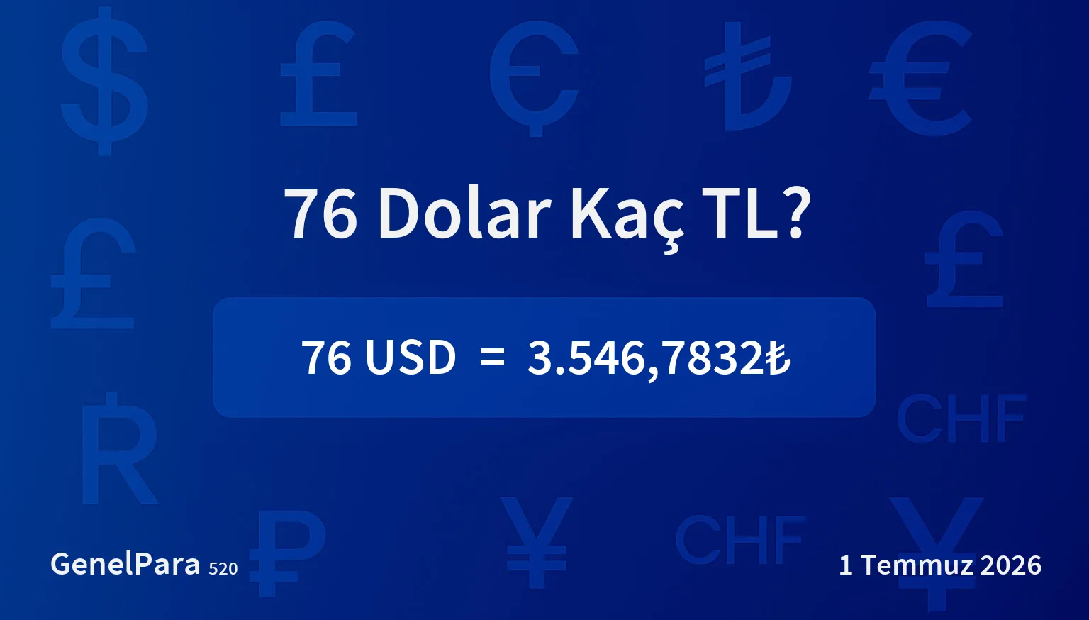 76 Dolar Kaç TL?