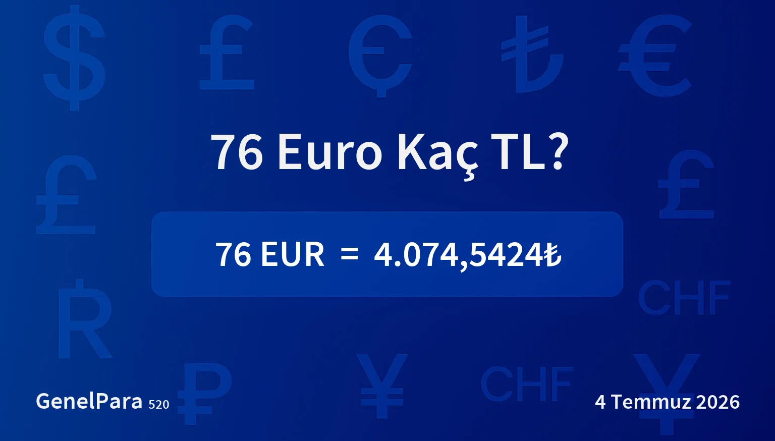 76.22 Euro Kaç TL?