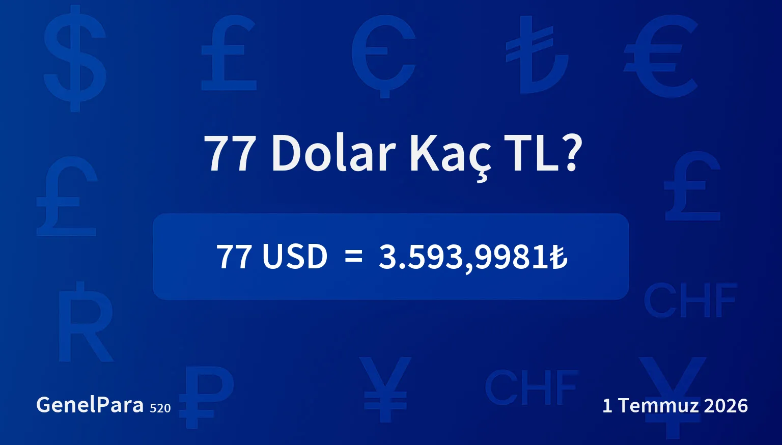 77 Dolar Kaç TL?