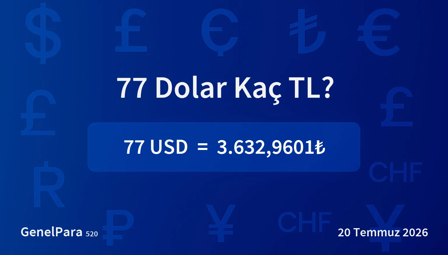 76.93 Dolar Kaç TL?