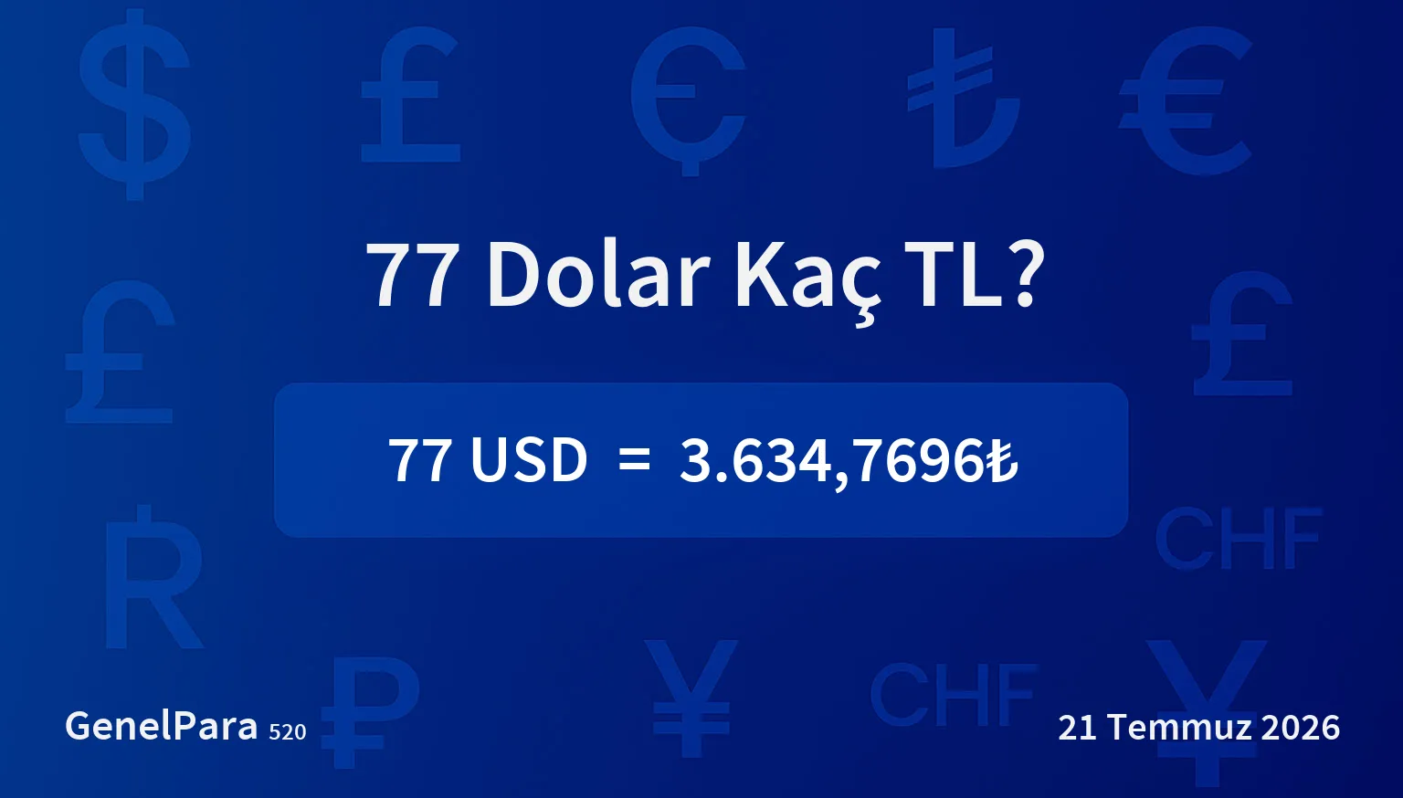 76.53 Dolar Kaç TL?