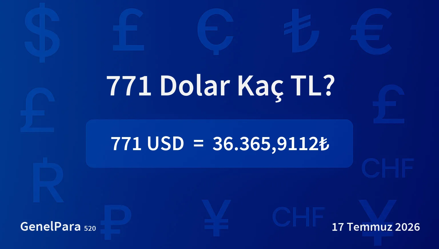 770.89 Dolar Kaç TL?