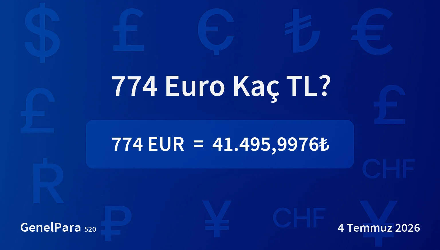 773.72 Euro Kaç TL?