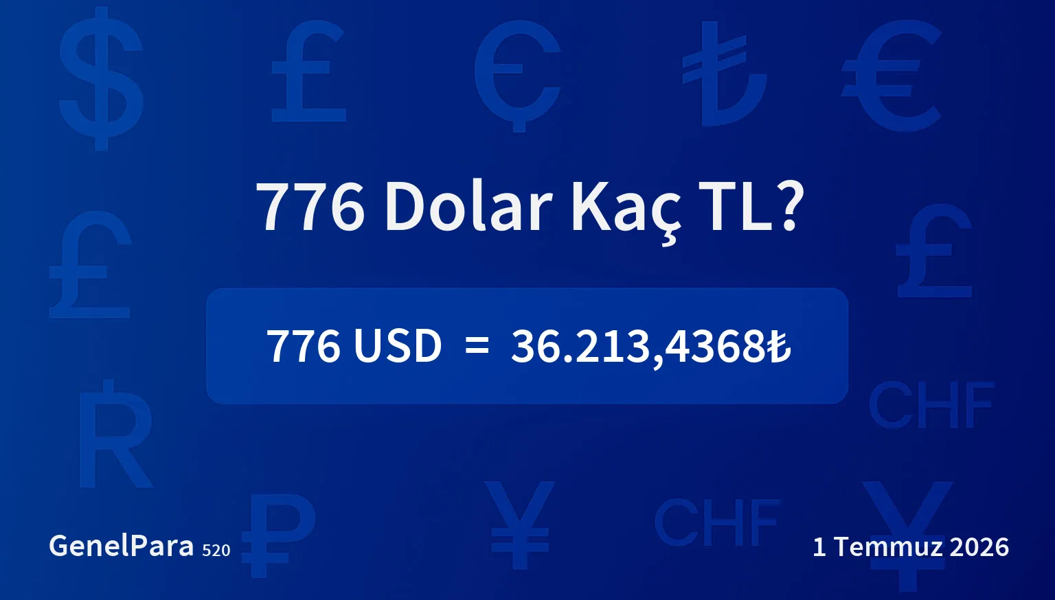 775.84 Dolar Kaç TL?