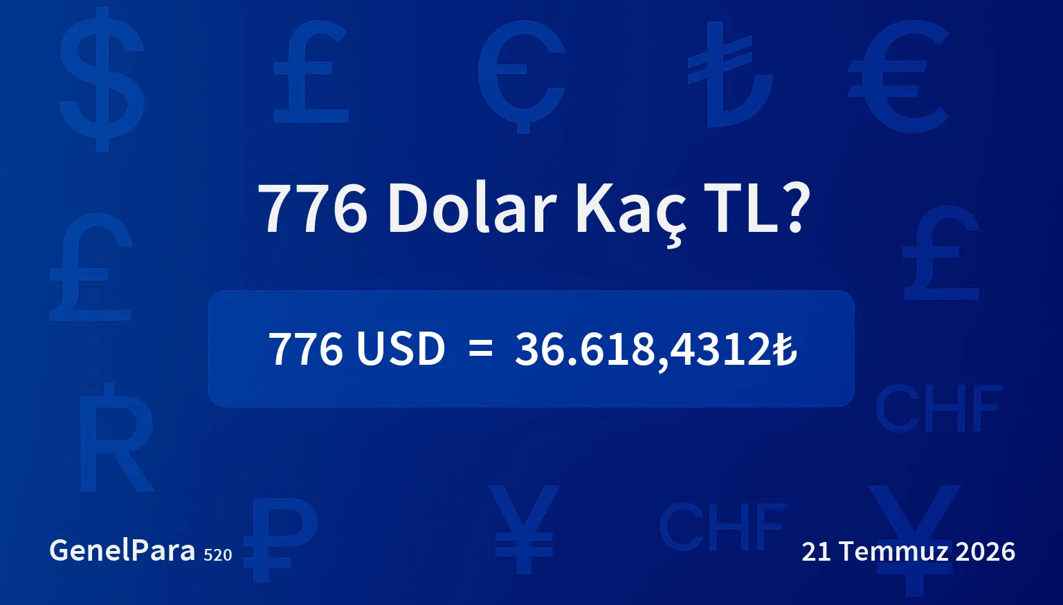 776.20 Dolar Kaç TL?