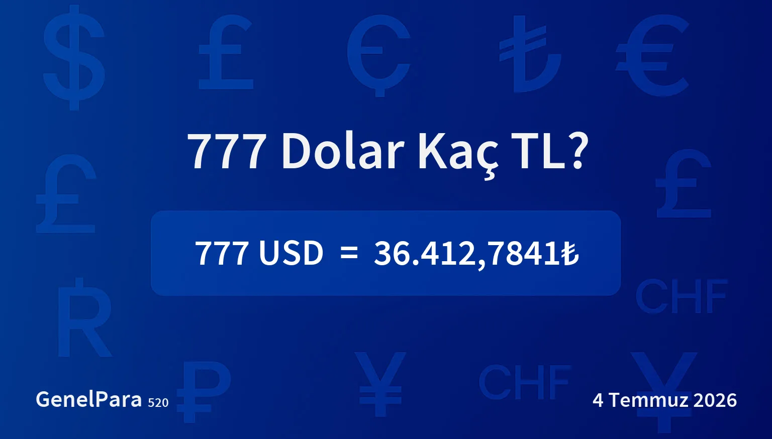 777.29 Dolar Kaç TL?