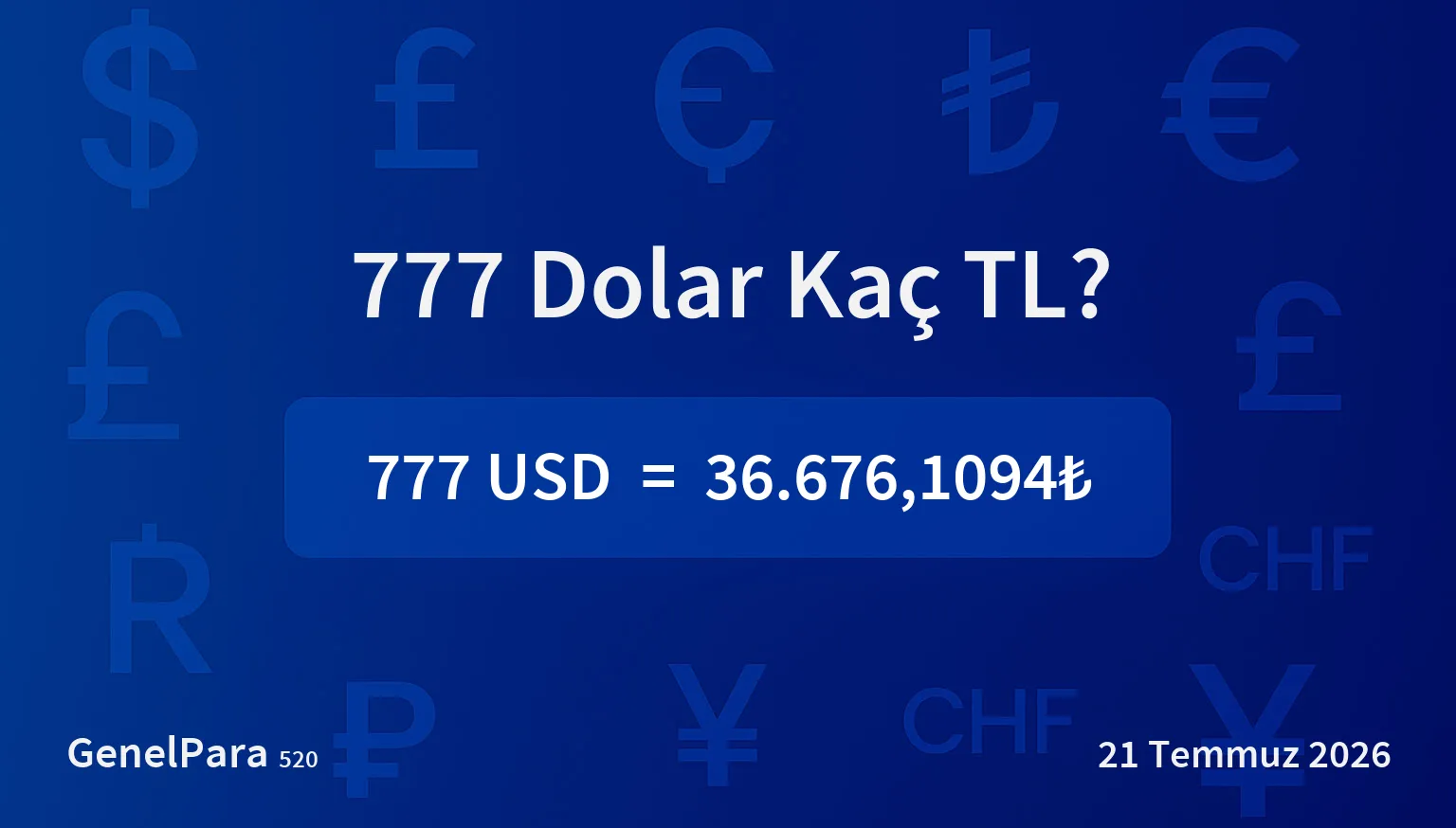 776.77 Dolar Kaç TL?