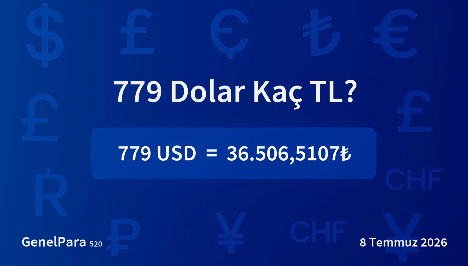779.15 Dolar Kaç TL?
