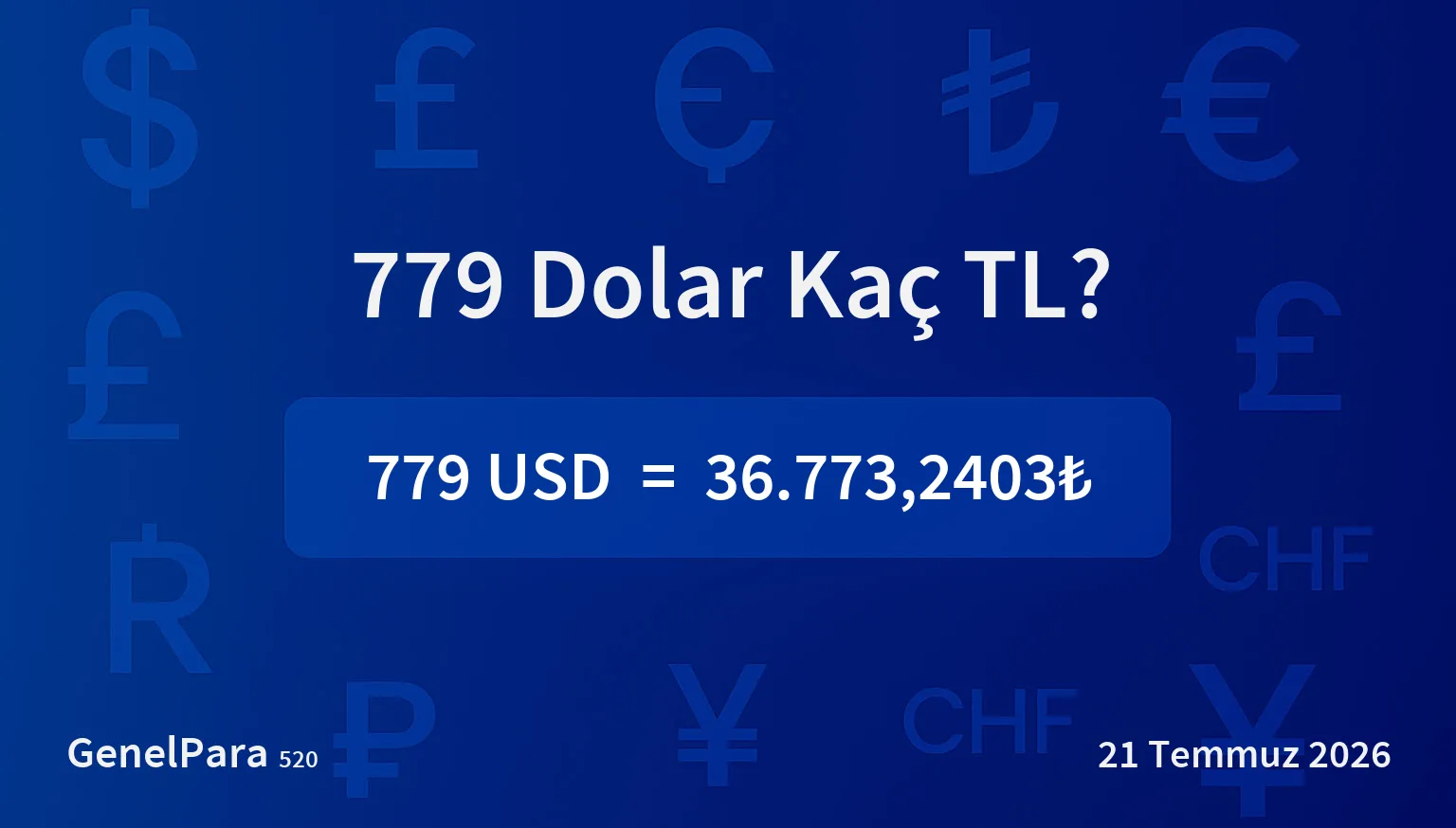 779.04 Dolar Kaç TL?