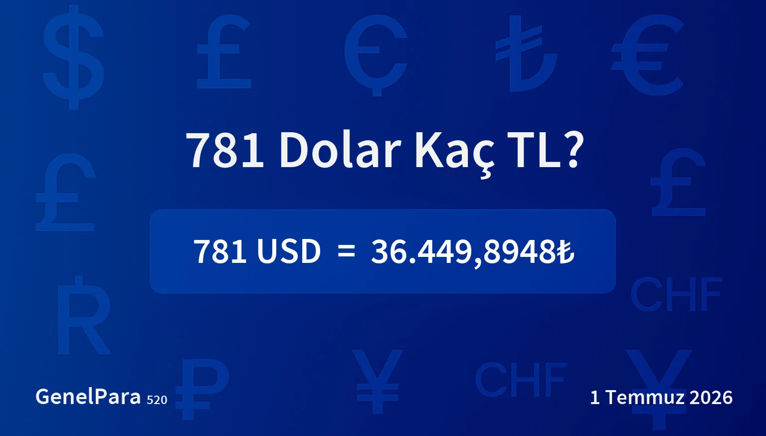 780.58 Dolar Kaç TL?