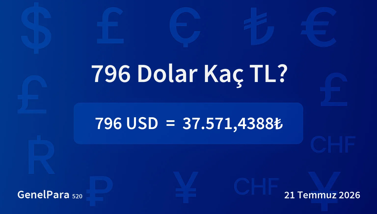 796.43 Dolar Kaç TL?