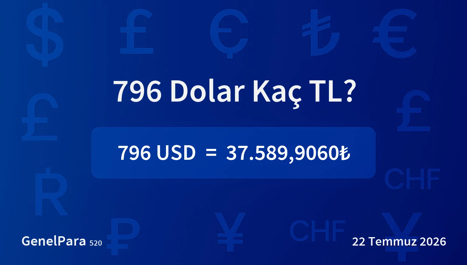 796.48 Dolar Kaç TL?