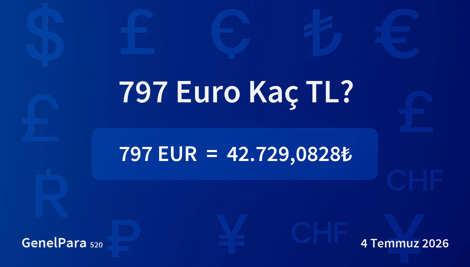 796.90 Euro Kaç TL?