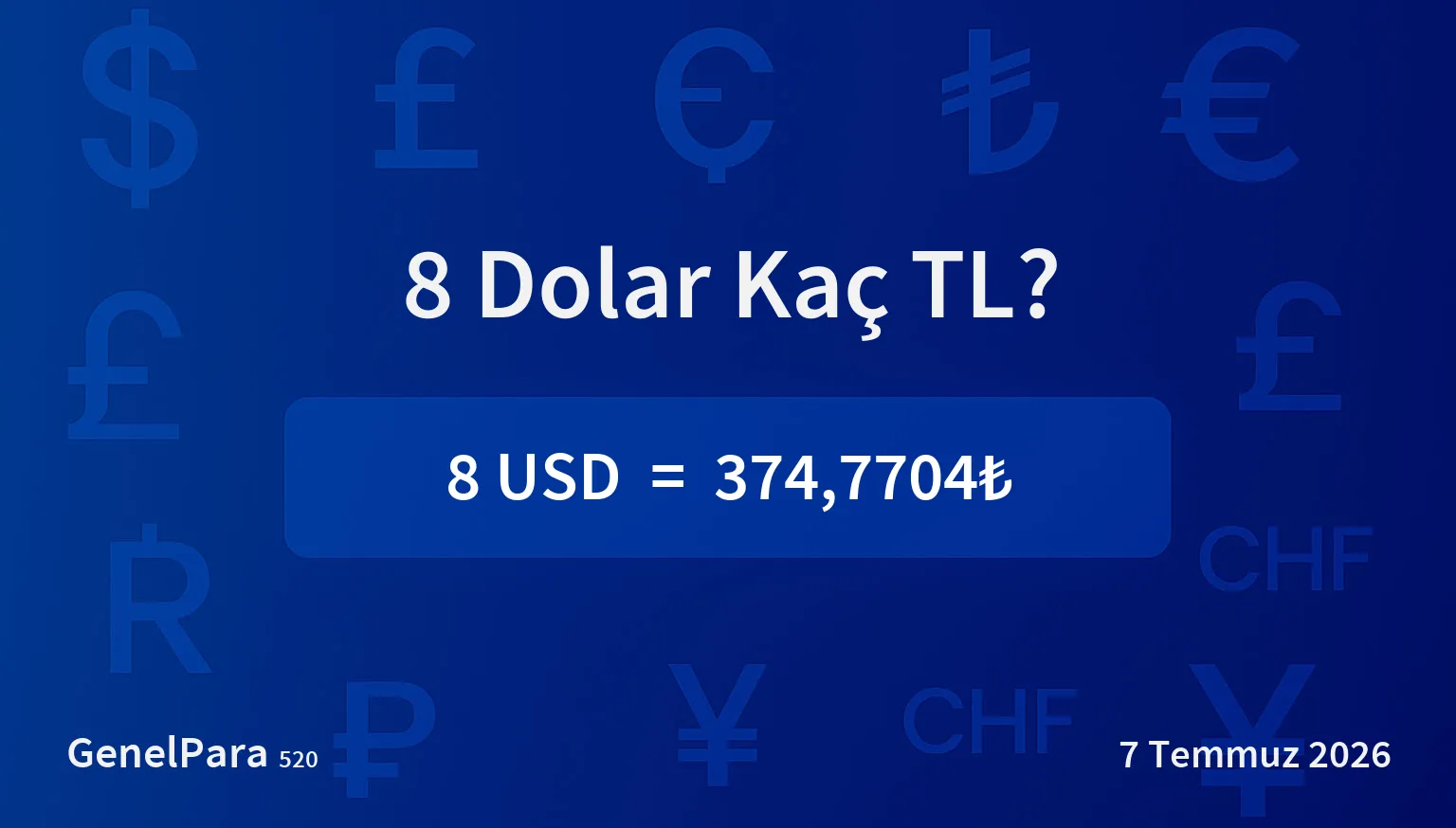8.31 Dolar Kaç TL?