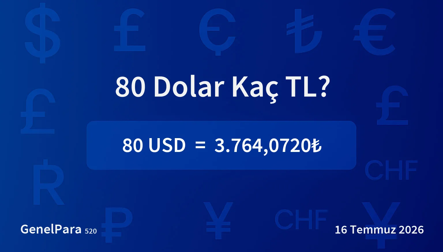 80.14 Dolar Kaç TL?