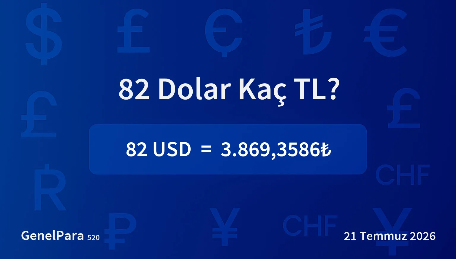 82.17 Dolar Kaç TL?