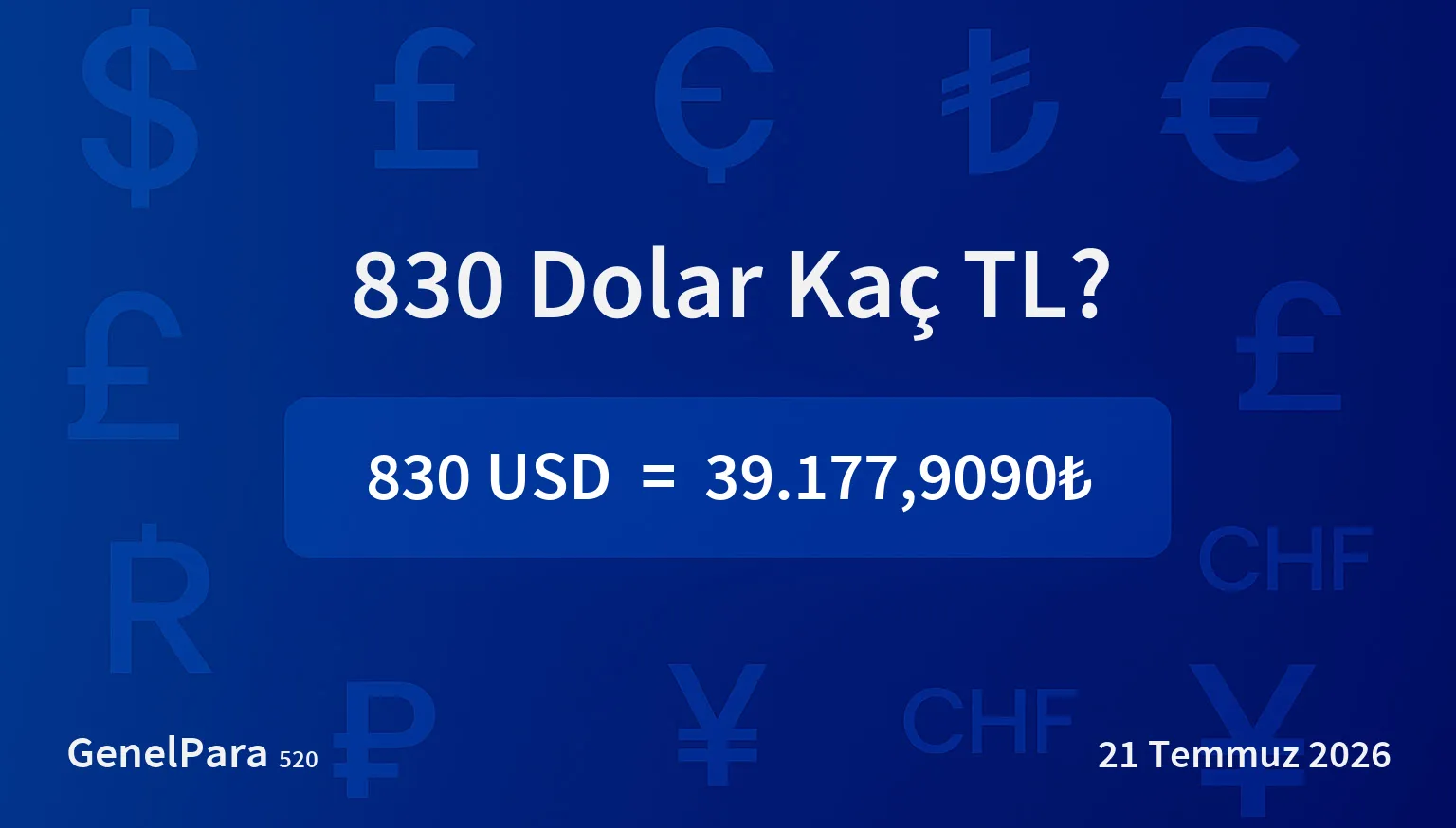 830.35 Dolar Kaç TL?