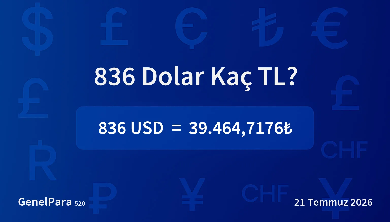 836.41 Dolar Kaç TL?