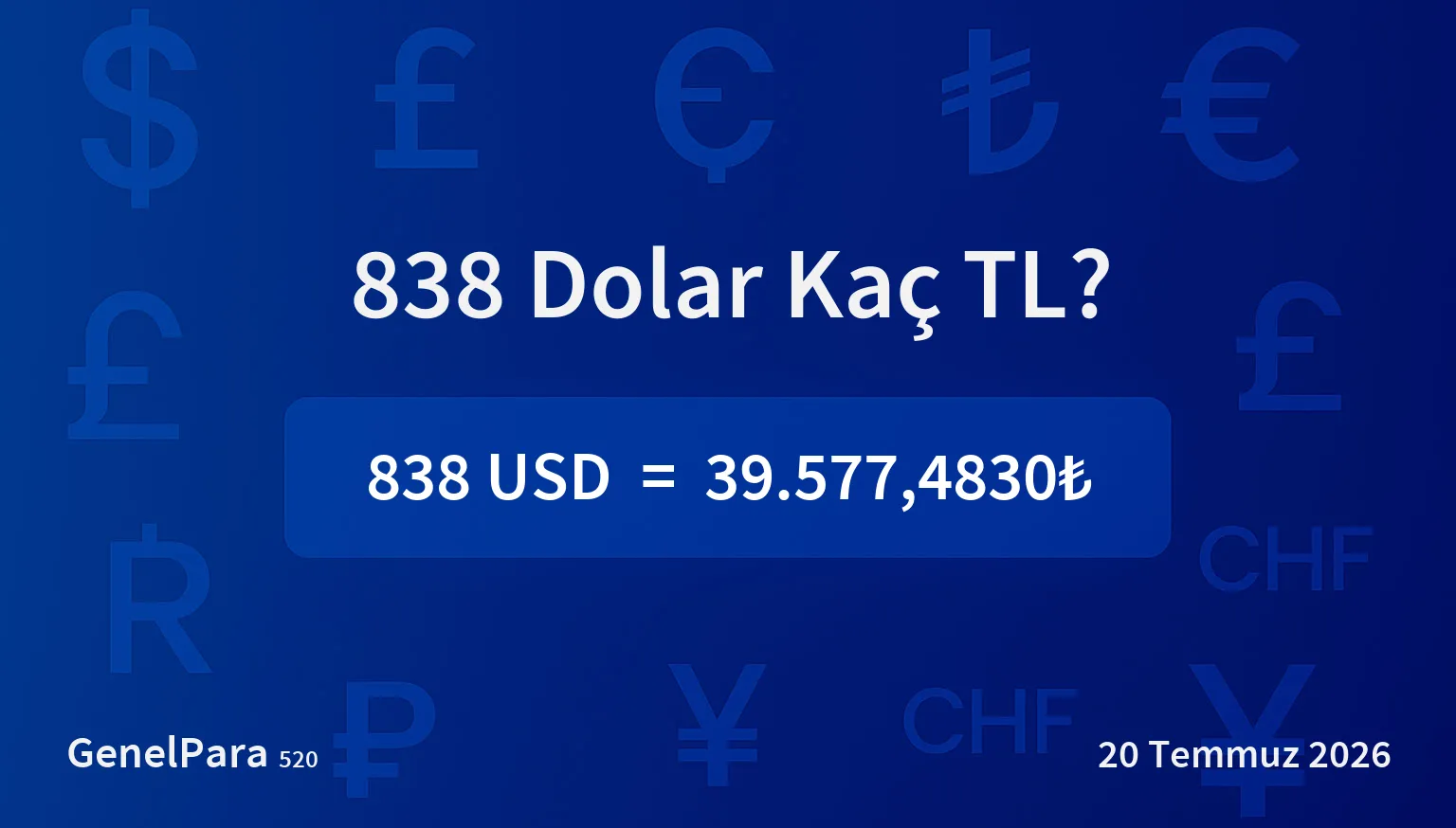 837.74 Dolar Kaç TL?