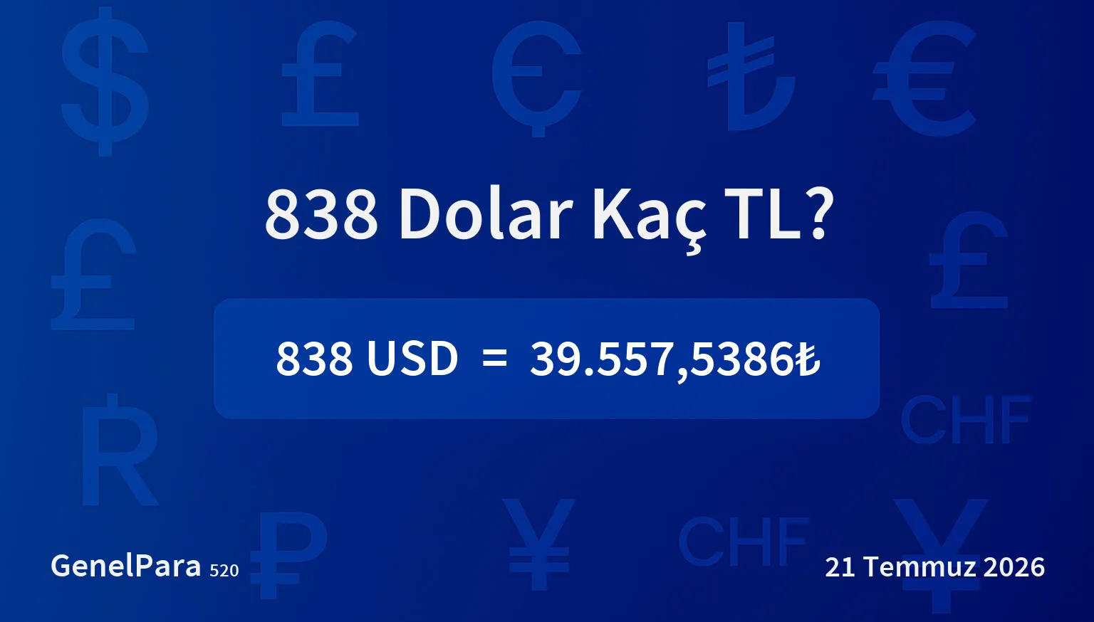 837.71 Dolar Kaç TL?