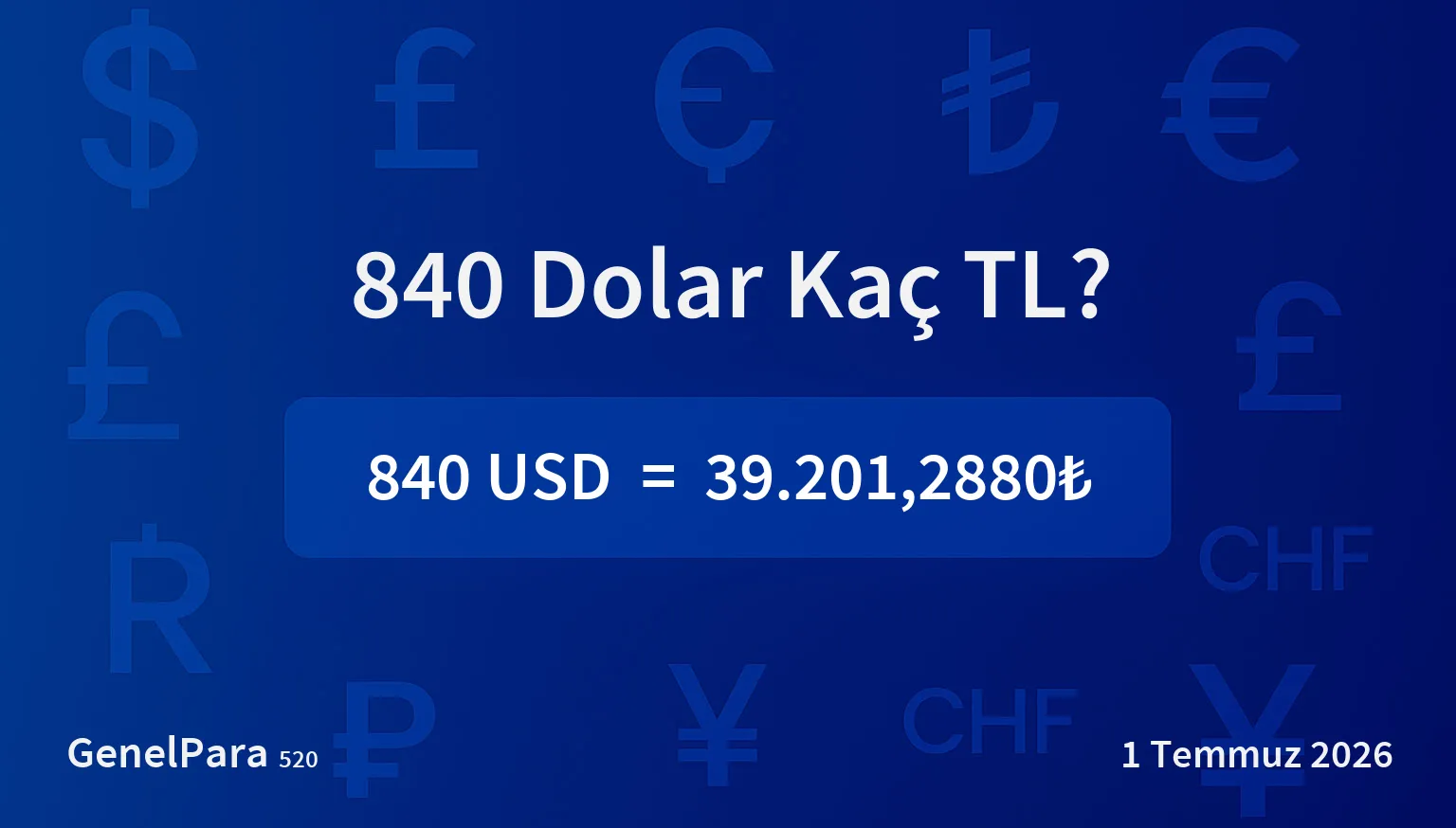 839.50 Dolar Kaç TL?