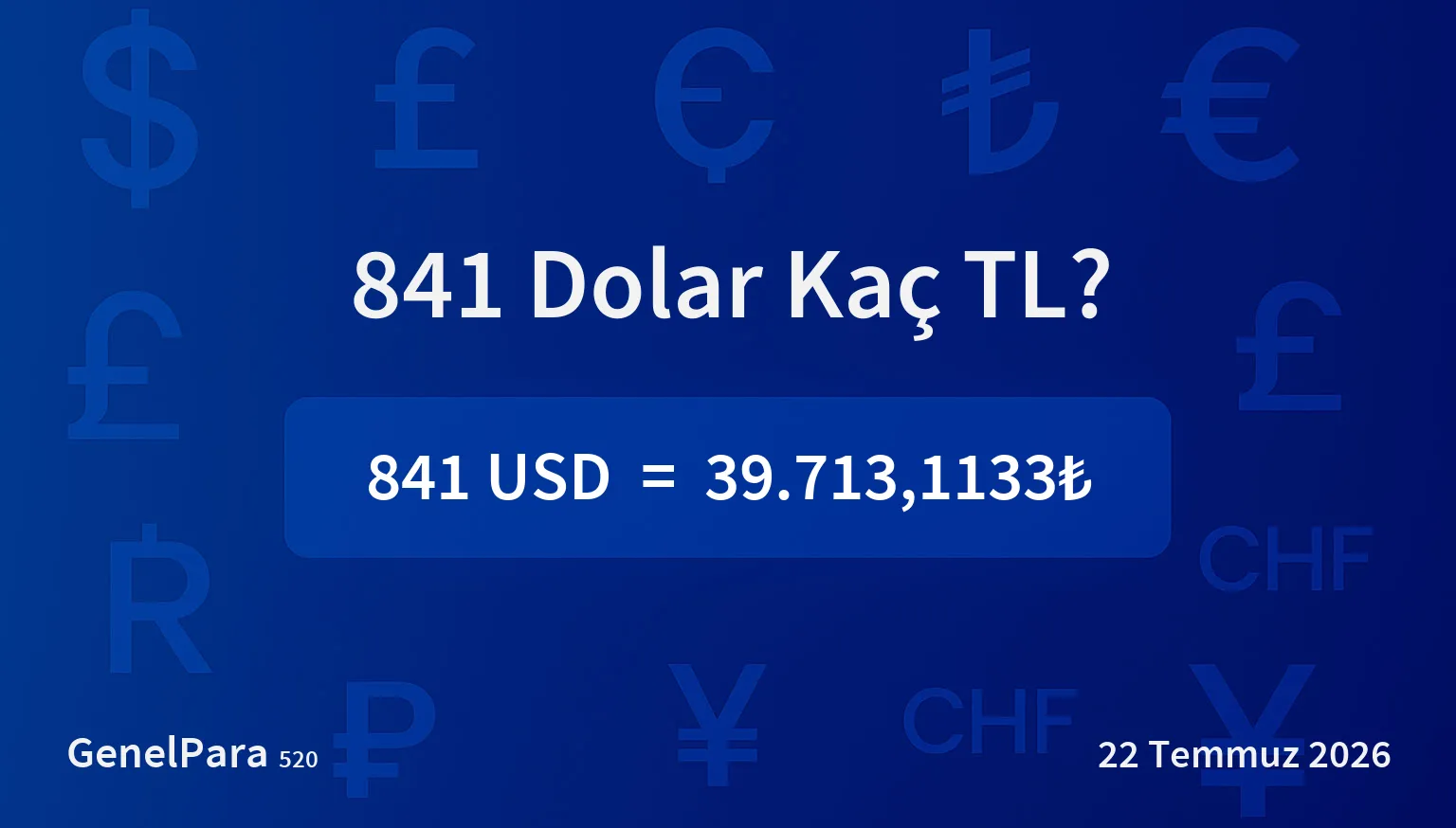 841.13 Dolar Kaç TL?