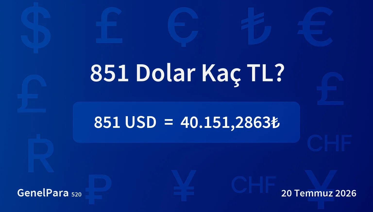850.97 Dolar Kaç TL?