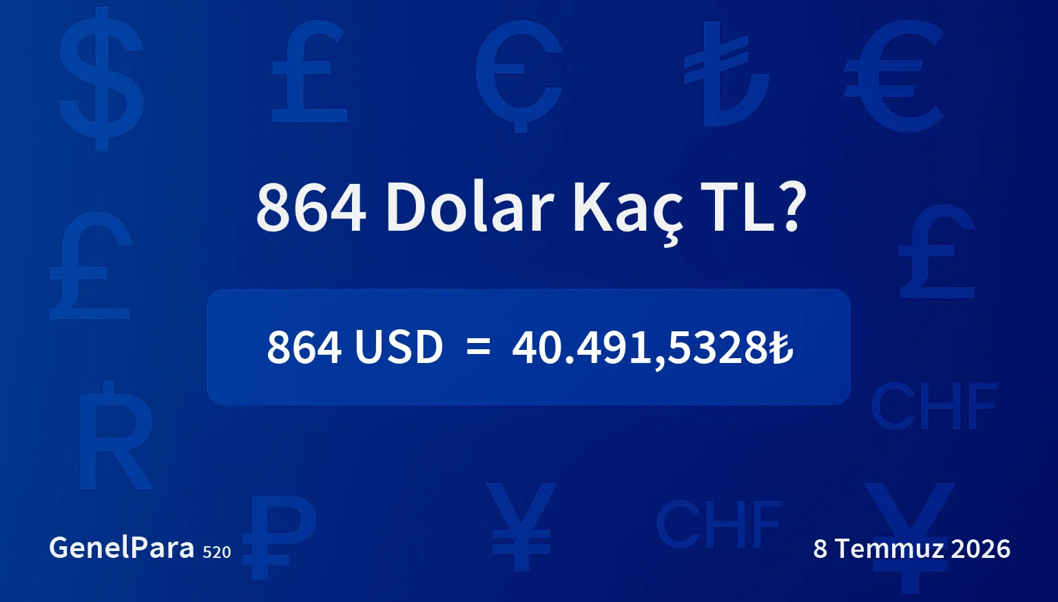 864.33 Dolar Kaç TL?