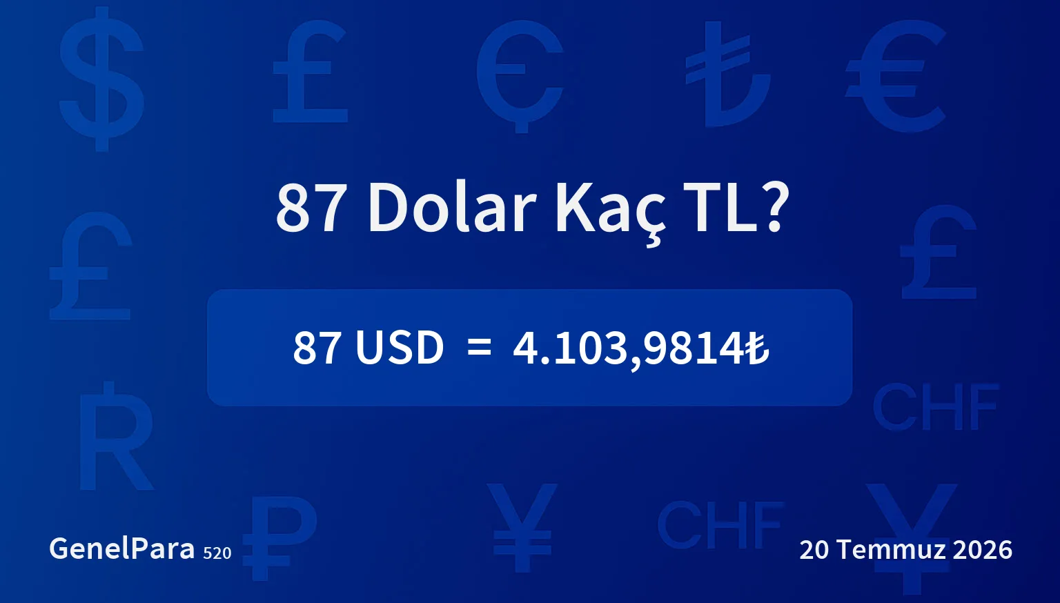 86.87 Dolar Kaç TL?